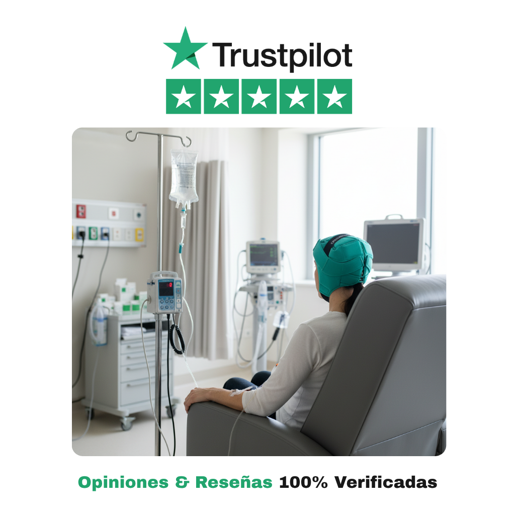 opiniones gorro hipotérmico quimioterapia paciente usando enfriamiento capilar
